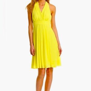 Vince Camuto Yellow Halter Dress